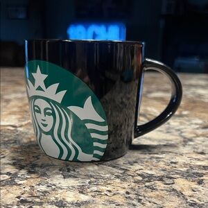 Starbucks Black and Green Ceramic Mug